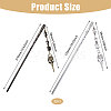 2Pcs 2 Colors Alloy & Glass Hair Sticks OHAR-CA00001-2