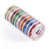 10 Rolls 10 Colors 3-Ply Round Metallic Cord Sets MCOR-TAC001-02-2