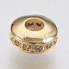 Brass Micro Pave Cubic Zirconia Beads ZIRC-F083-089G-RS-1