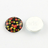 Half Round/Dome Pattern Photo Glass Flatback Cabochons for DIY Projects GGLA-Q037-12mm-43-2