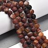 Natural Striped Agate/Banded Agate Beads Strands G-B079-C02-03-2