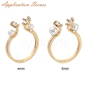Brass Micro Clear Cubic Zirconia Cuff Finger Rings Setting KK-T056-51G-NF-4