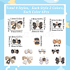 48Pcs 8 Styles Alloy Enamel Pendants ENAM-SC0005-67-2