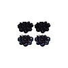 4Pcs 2 Colors Flower Velvet with Rhinestone Shoe Decorations DIY-FG0006-43-7
