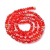 Electroplate Transparent Glass Beads Strands EGLA-A046-01A-01-2