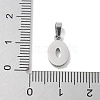 Ion Plating(IP) 304 Stainless Steel Micro Pave Cubic Zirconia Pendants STAS-Z107-06P-05-3