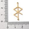 304 Stainless Steel Amulet Rune Love Peace Connector Charms STAS-S149-09G-3