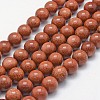 Synthetic Goldstone Beads Strands G-P335-15-12mm-1