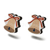 Christmas Printed Wood Stud Earrings for Women EJEW-U025-01E-2