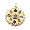 Brass Micro Pave Cubic Zirconia Pendants KK-E015-16G-2