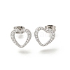 304 Stainless Steel Micro Pave Clear Cubic Zirconia Stud Earrings EJEW-H018-02P-03-1