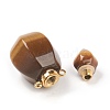 Faceted Natural Tiger Eye Pendants G-H252-B01-3