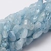 Natural Aquamarine Nuggets Bead Strands G-M298-20-1