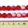 Frosted Transparent Glass Beads Strands GLAA-T032-T10mm-MBB09-4