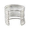 Non-Tarnish 304 Stainless Steel Multi Line Cuff Bangles BJEW-E079-01P-2