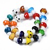 Mushroom Handmade Lampwork Beads Strands X-LAMP-R116-03A-2