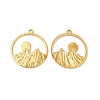 Ion Plating(IP) 304 Stainless Steel Pendants LS-STAS-L268-010G-1
