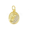 Brass Micro Pave Cubic Zirconia Pendants KK-E111-30G-1