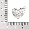 Brass Pave Clear Cubic Zirconia Pendants KK-Z061-07P-3