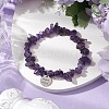 Natural Amethyst Stretch Bracelets BJEW-JB11147-11-2