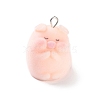 Flocking Resin Cute Pendants RESI-A040-02E-1