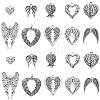 100Pcs 10 Styles Tibetan Style Alloy Charms TIBEP-CJ0002-42-1