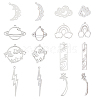 Unicraftale 16Pcs 8 Style 201 Stainless Steel Pendants STAS-UN0026-48-1