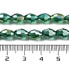 Transparent Electroplate Glass Beads Strands EGLA-A037-T6x8mm-B15-4