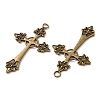 Cross Tibetan Style Alloy Big Pendants TIBEP-Q058-04AB-FF-2