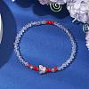 Electroplate Glass Beads Stretch Bracelets for Women BJEW-JB11397-03-1