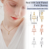 Beebeecraft 9Pcs 3 Colors Rack Plating Real 18K Gold Plated Brass Pendants KK-BBC0002-93-2