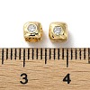 Brass Micro Pave Cubic Zirconia Beads KK-P256-09G-01-3