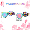 ANATTASOUL 8Pcs 4 Colors Iron Heart Stud Earrings for Women EJEW-AN0002-86-2