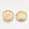 Brass Micro Pave Cubic Zirconia Pendants ZIRC-S061-120-2