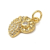 Rack Plating Brass Micro Pave Cubic Zirconia Pendants KK-P279-27B-G-2