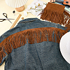 Faux Suede Fabric Tassel Ribbons OCOR-WH0109-110B-4