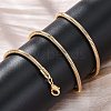 Brass Snake Chain Necklaces for Women NJEW-D302-72G-2