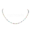 304 Stainless Steel Enamel Link Chains Necklaces NJEW-JN04788-1