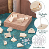  40Pcs 10 Styles Fan & Rectangle & Flat Round & Oval Ash Wood Stud Earring Findings EJEW-TA0001-18-12