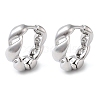 Brass Curly Hoop Earrings for Women EJEW-F347-01P-01-1