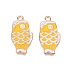 Light Gold Plated Alloy Enamel Pendants PALLOY-N176-27B-RS-1