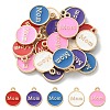 20Pcs 5 Colors Alloy Enamel Charms ENAM-YW0002-32-1