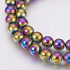 Electroplate Non-Magnetic Synthetic Hematite Beads Strands G-F585-C02-8mm-1