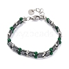 Synthetic Malachite Beaded Bracelets BJEW-P339-03P-06-1