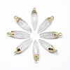 Natural Quartz Crystal Pointed Pendants X-G-Q495-05G-1