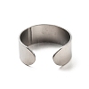 304 Stainless Steel Open Cuff Ring Components STAS-Z091-03P-01-3