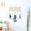 Bohemian Style Handmade Macrame Cotton Hanging Ornament HJEW-WH0068-24-4