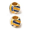 Sports Ball Brass Enamel European Beads KK-CBAF2EC-03G-05-1