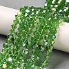 Transparent Electroplate Glass Beads Strands LS-GLAA-F029-3mm-A03-4