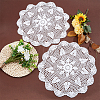 Cotton Braided Hollow Flower Placemats AJEW-WH0368-06-4